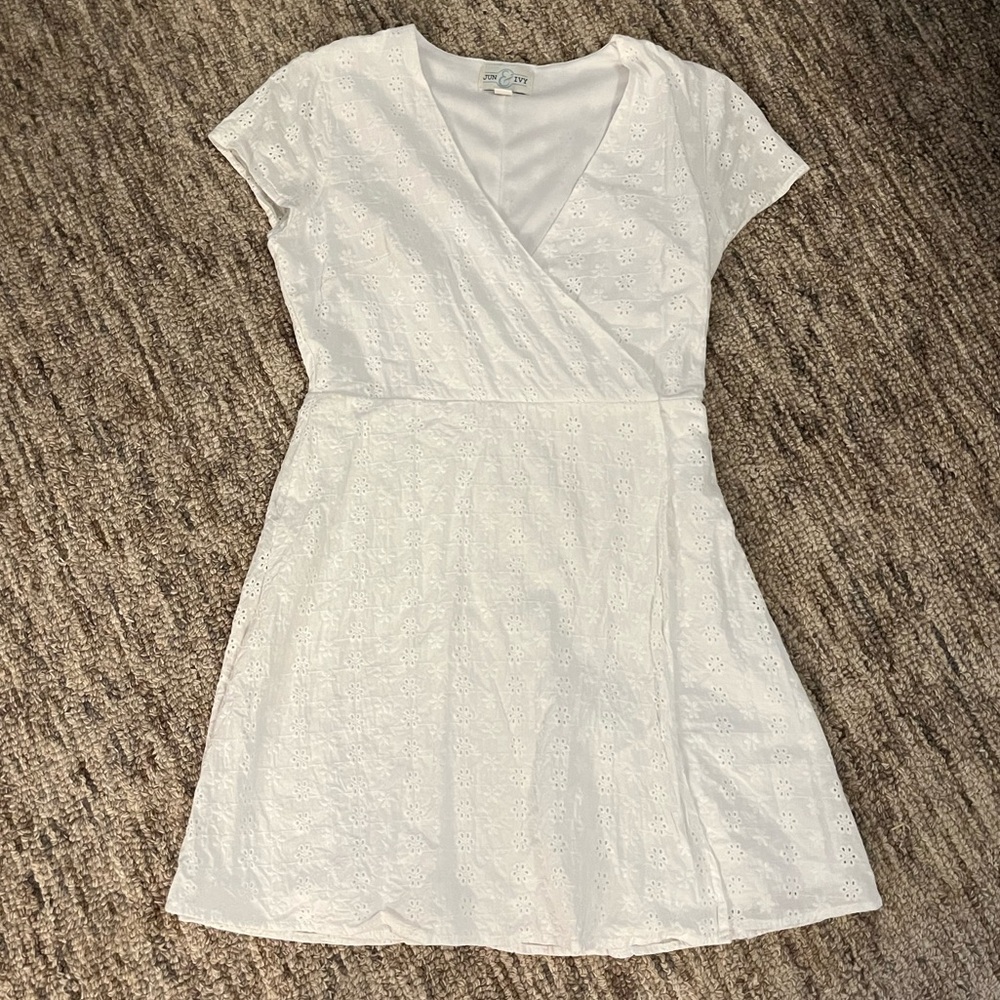Jun & Ivy White Eyelet Dress